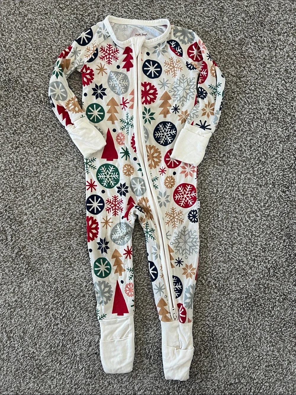 Little Sleepies Holiday Footed One-Piece Pajamas